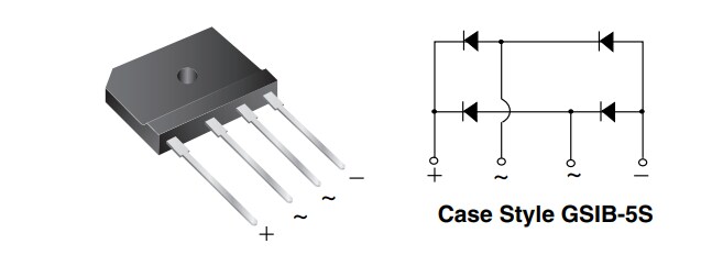 Application Circuit Diagram - Vishay Semiconductors LVE1560E/LVE2560E Bridge Rectifiers